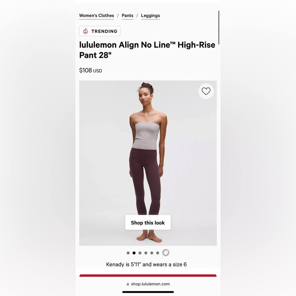 Lululemon align leggings in red